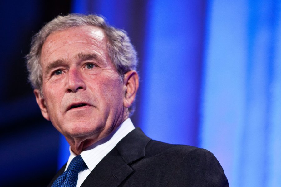 Former President George W. Bush called for an end to partisanship in the nation's continued battle against the coronavirus, urging Americans to "remember that empathy and simple kindness are essential powerful tools of national recovery." ( Brendan Hoffman/Getty Images via CNN)