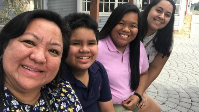 Arlene Aquino, left, is seen in an undated photo posted on a GoFundMe page on May 7, 2020.