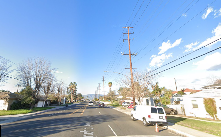 The 800 block of North Rancho Avenue appears in this image from Google Maps.