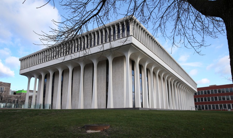 The Woodrow Wilson School of Public and International Affairs at Princeton University is seen in an undated file photo. (AP Photo/Mel Evans,file)