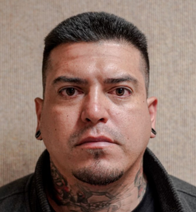 Jesse Aceves, 33, of Beaumont, pictured in a photo released by the Fontana Police Department following his arrest on June 17, 2020.