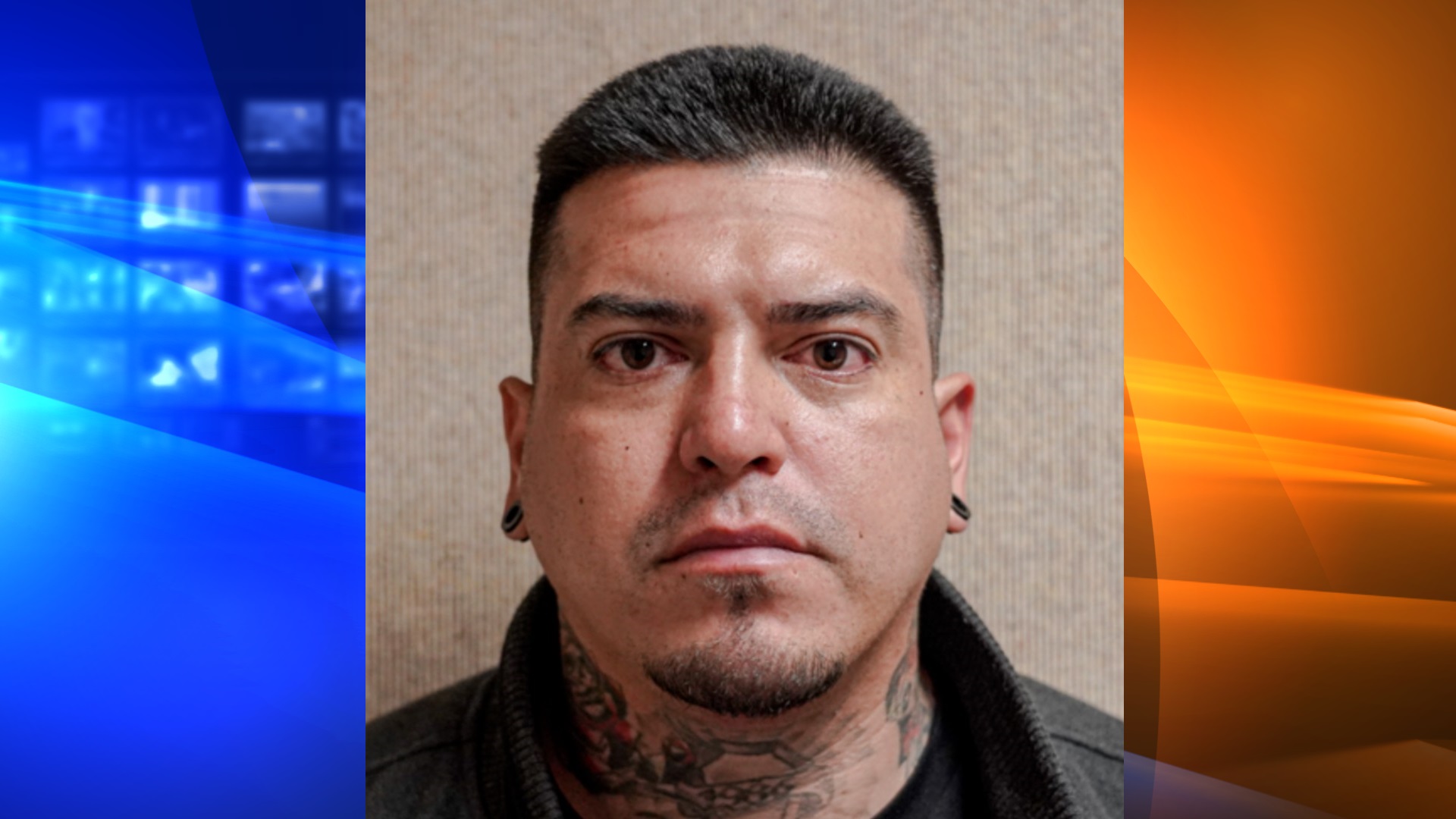 Jesse Aceves, 33, of Beaumont, pictured in a photo released by the Fontana Police Department following his arrest on June 17, 2020.