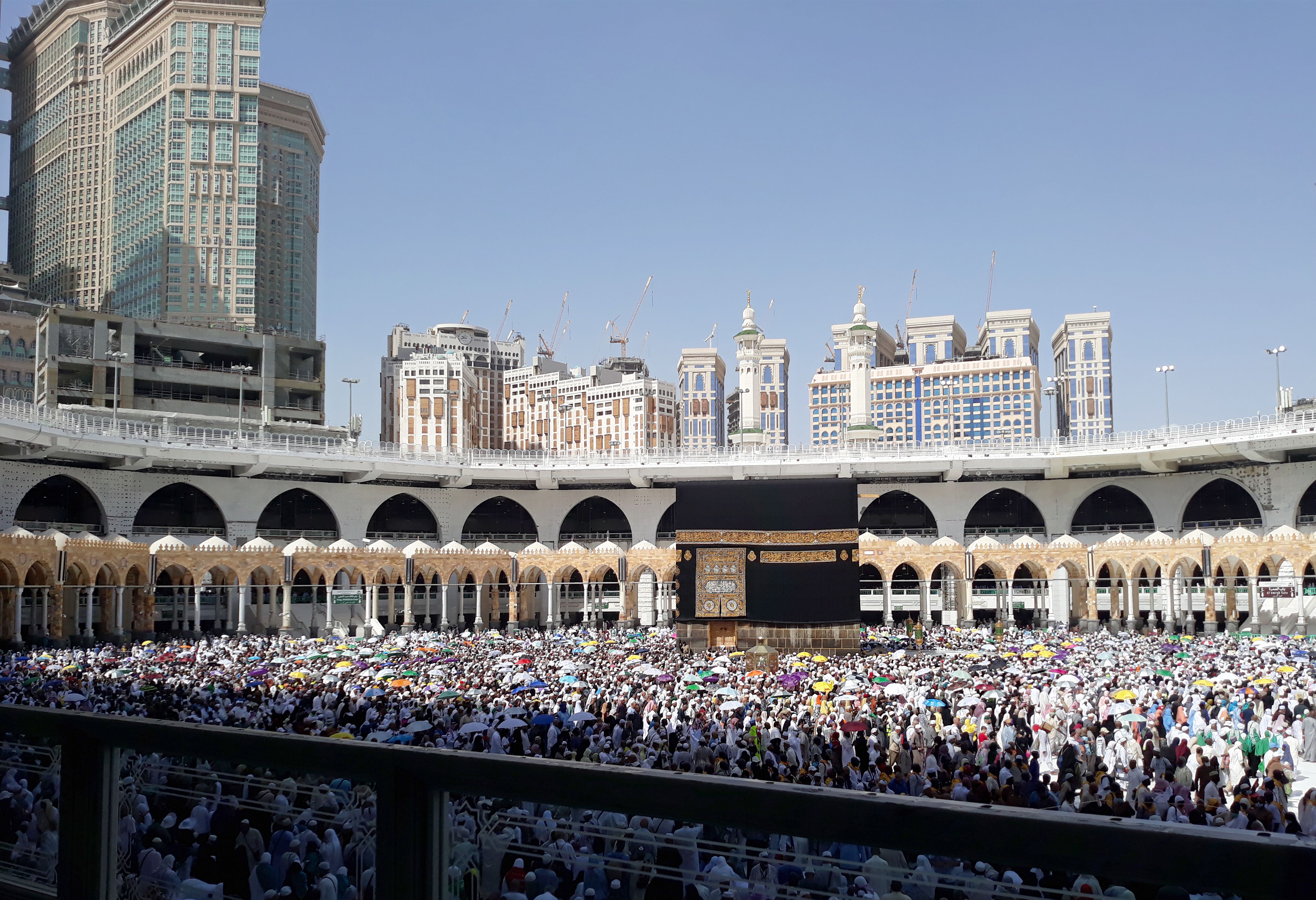 Muslim pilgrims perform the final walk around the Kaaba at the Grand Mosque in the Saudi holy city of Mecca on Aug. 13, 2019. (FETHI BELAID/AFP via Getty Images)