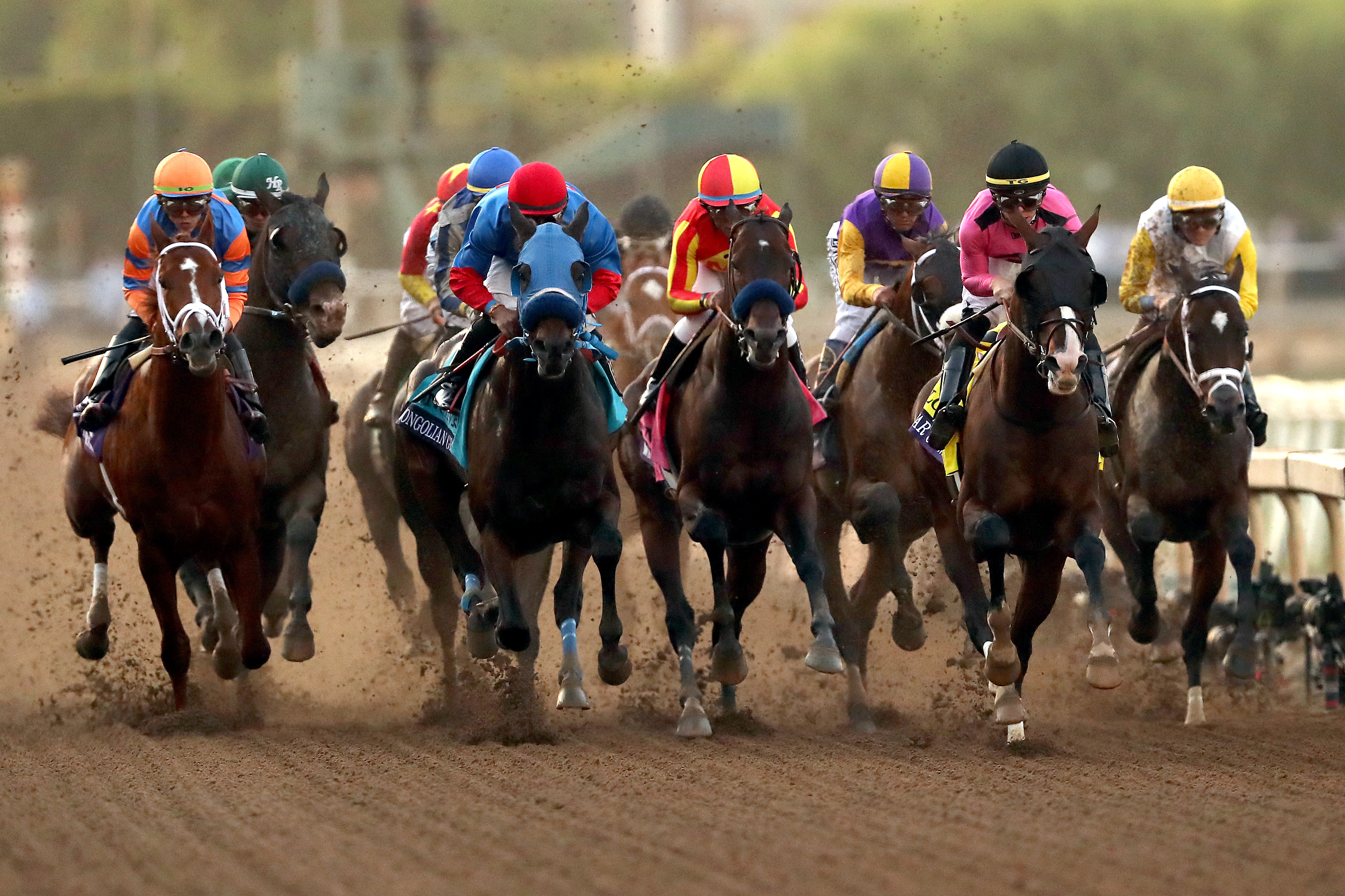 The Breeders' Cup Classic is held at Santa Anita Park in Arcadia on Nov. 2, 2019. (Sean M. Haffey / Getty Images)