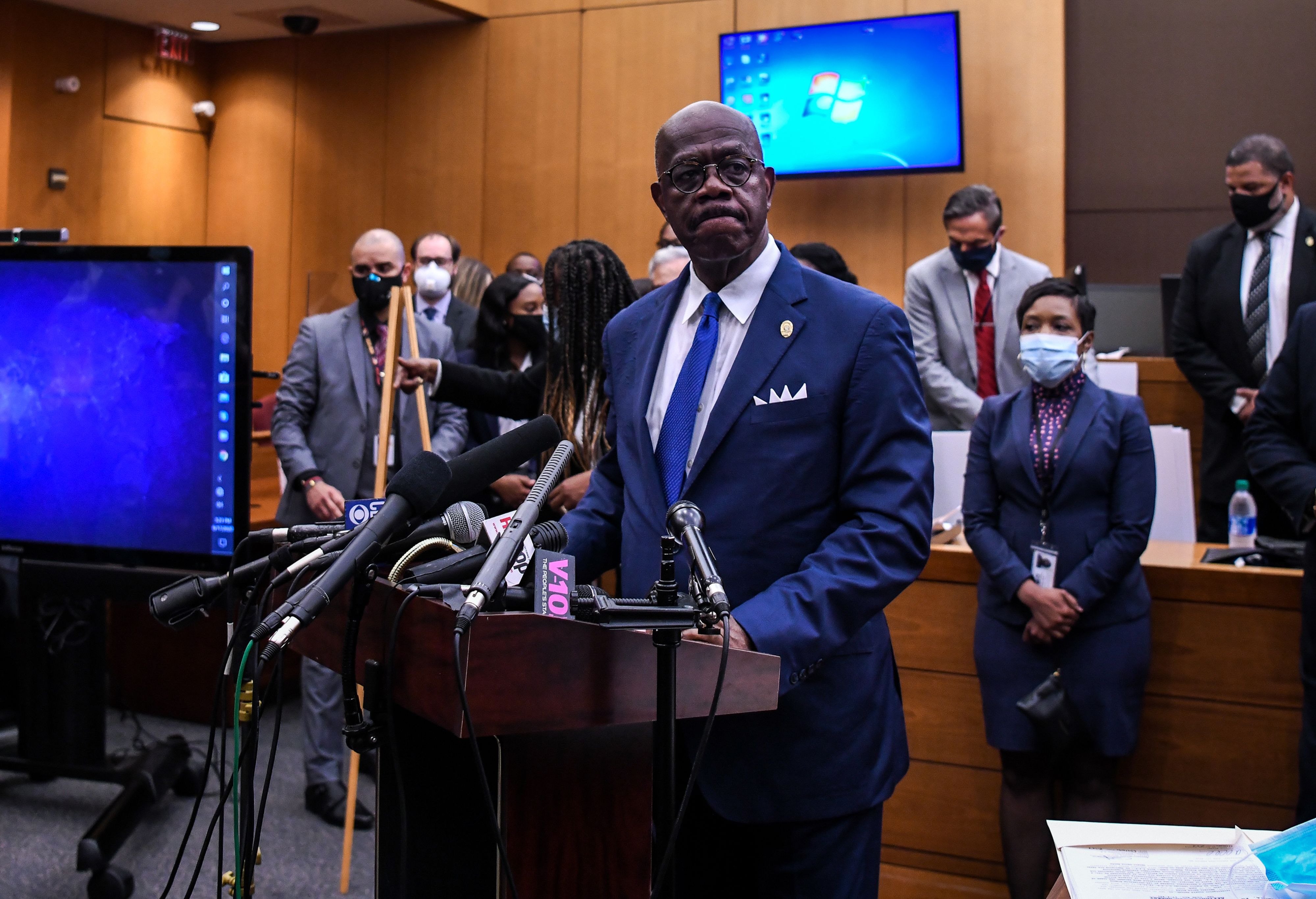 Fulton County District Attorney Paul Howard speaks to the press as he announces 11 charges against former Atlanta police Officer Garrett Rolfe on June 17, 2020, in Atlanta, Georgia. (Chandan Khanna / AFP / Getty Images)