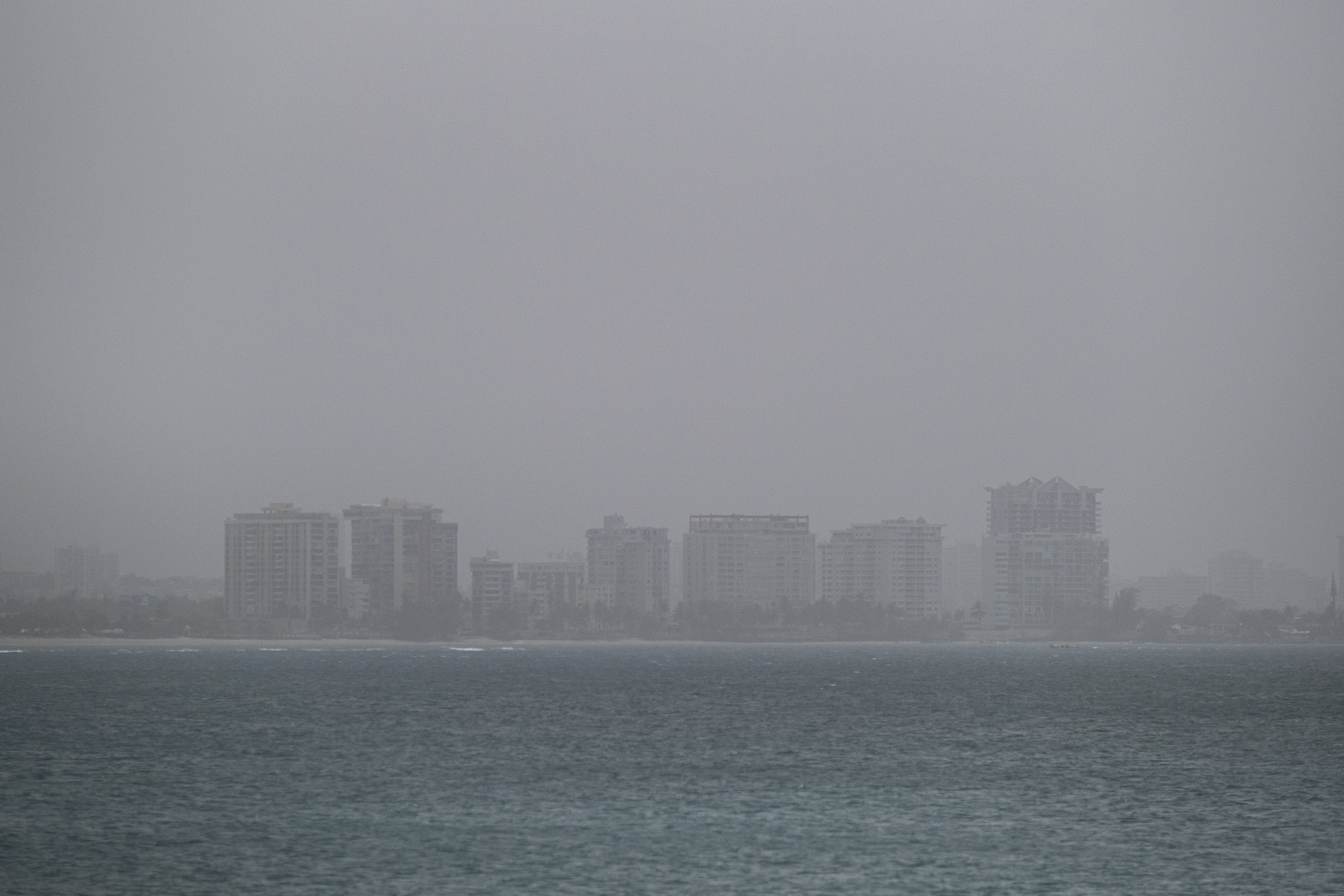 A vast cloud of Sahara dust is blanketing the city of San Juan, Puerto Rico, on June 22, 2020. (RICARDO ARDUENGO/AFP via Getty Images)