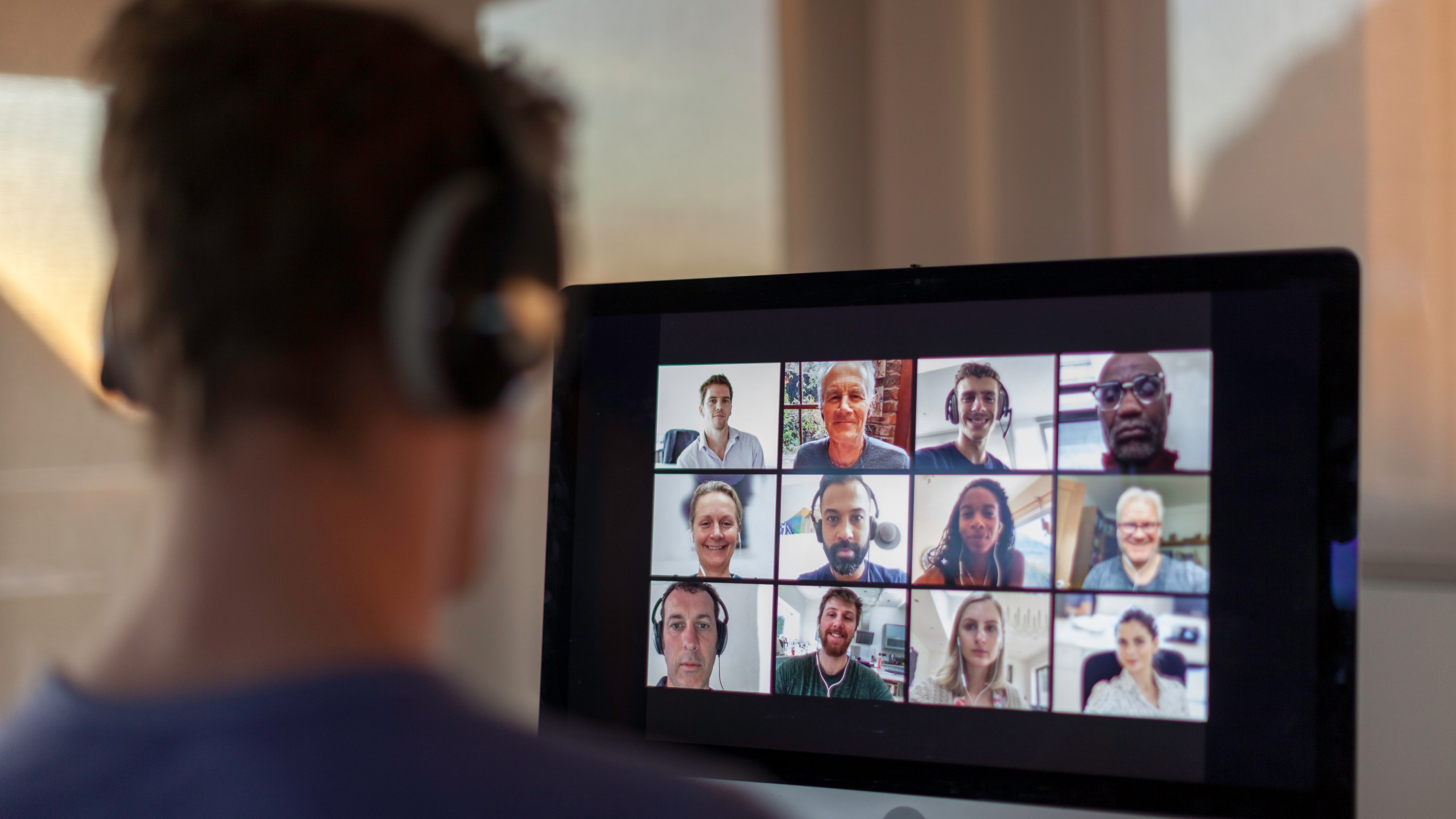 This file photo shows people on a Zoom video call. (Getty Images)