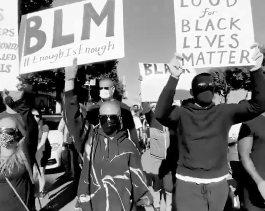 Jennifer Lopez shared a video on Instagram with her fiance Alex Rodriguez marching in a Black Lives Matter protest in L.A. on June 7, 2020.