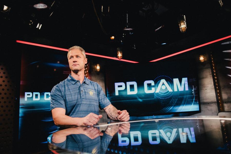 Sgt. Sean "Sticks" Larkin of the Tulsa Police Department hosts 'Live PD Presents: PD Cam.' A&E has canceled the police reality series as the debate over the role of police in the US intensifies. (Patrick T. Fallon/A&E)