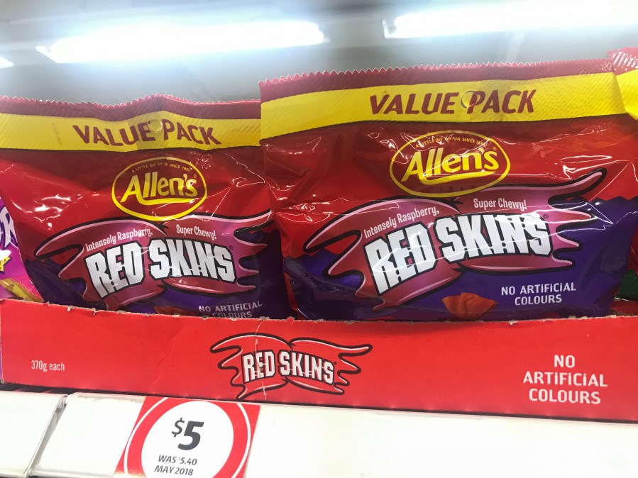 Confectionery products, Red Skins by Nestle are seen in a store in Sydney, Australia June 23, 2020. (REUTERS/Jill Gralow)