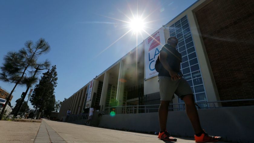 Students walk between classes at Los Angeles City College in this undated file photo. (Los Angeles Times)