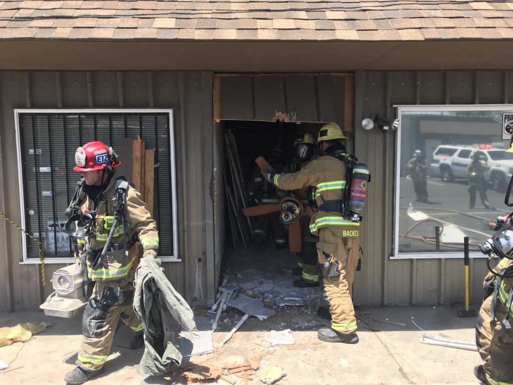 The Kern County Fire Department tweeted this photo of a plane crash in Tehachapi on July 24, 2020.