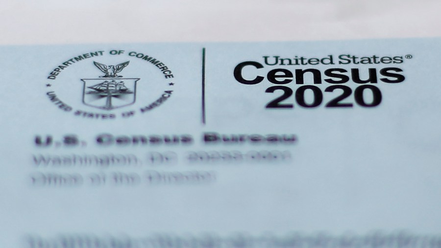 This April 5, 2020, photo shows a 2020 census letter mailed to a U.S. resident in Detroit. The U.S. Census Bureau needs more time to wrap up the once-a-decade count because of the coronavirus, opening the possibility of delays in drawing new legislative districts that could help determine what political party is in power, what laws pass or fail and whether communities of color get a voice in their states. (AP Photo/Paul Sancya)