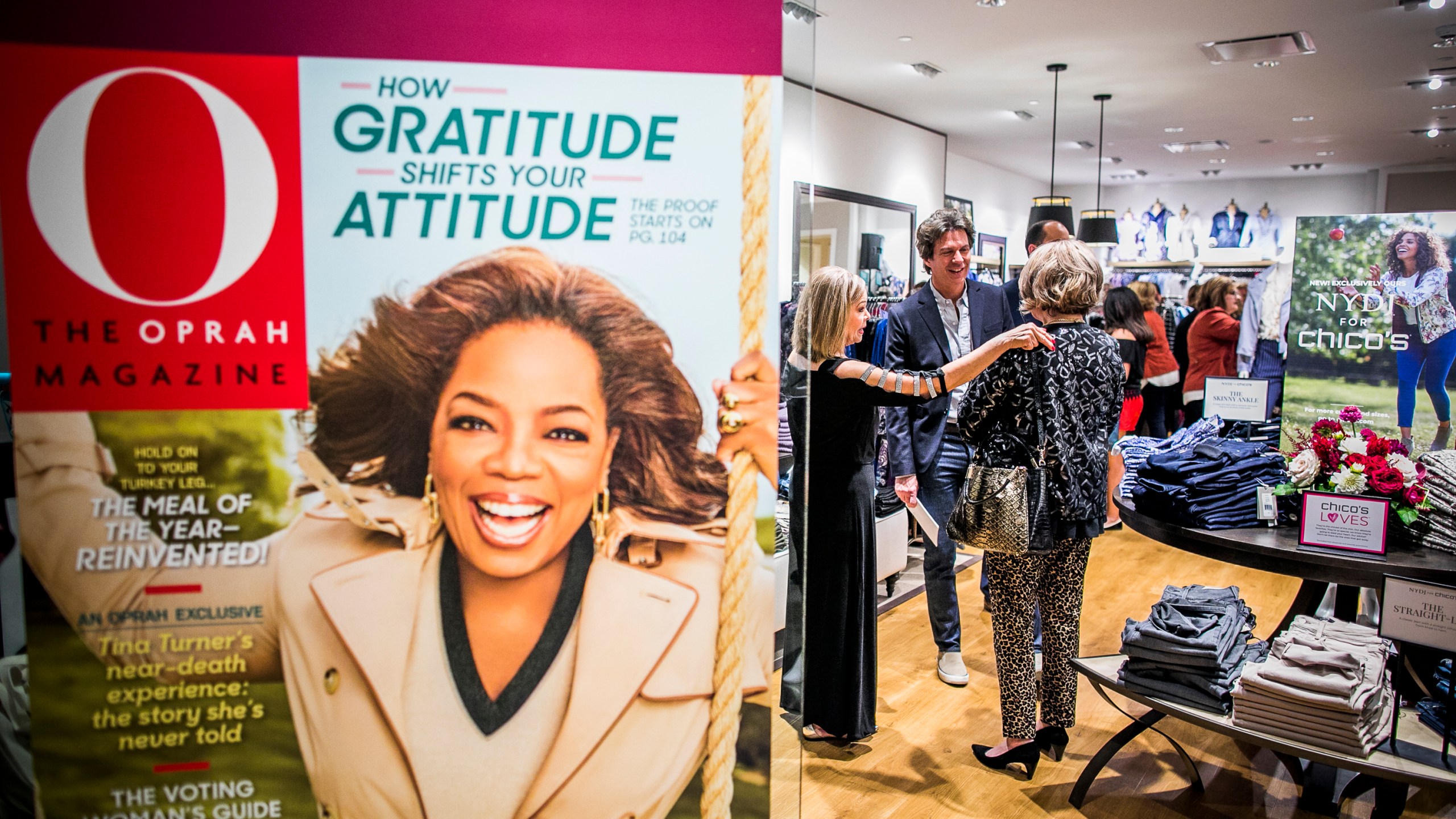 Adam Glassman, the former creative director at O Magazine, mingles with guests at Chico's Houston Galleria on Oct. 18, 2018 in Texas. (Drew Anthony Smith/Getty Images for Chico's)