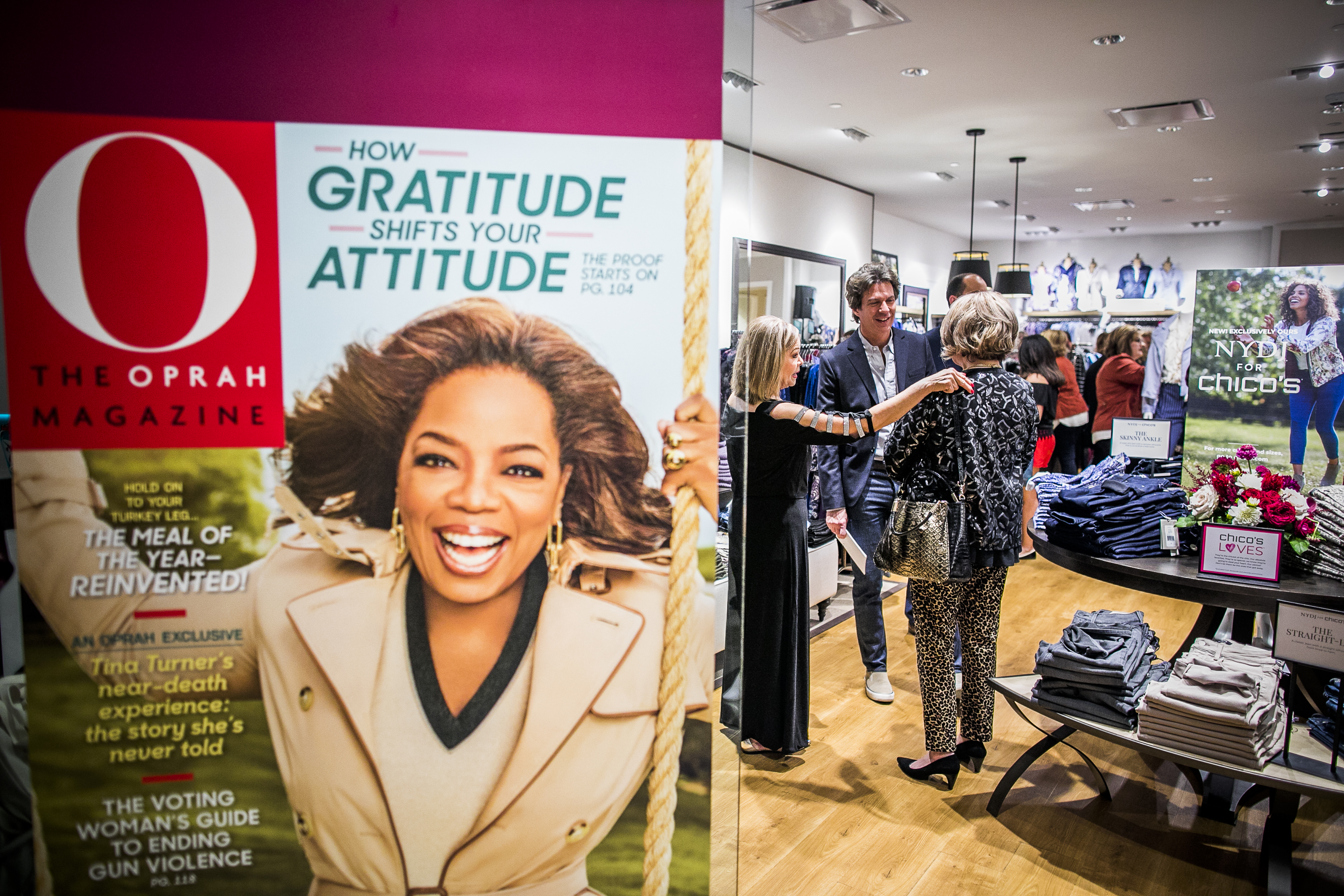 Adam Glassman, the former creative director at O Magazine, mingles with guests at Chico's Houston Galleria on Oct. 18, 2018 in Texas. (Drew Anthony Smith/Getty Images for Chico's)