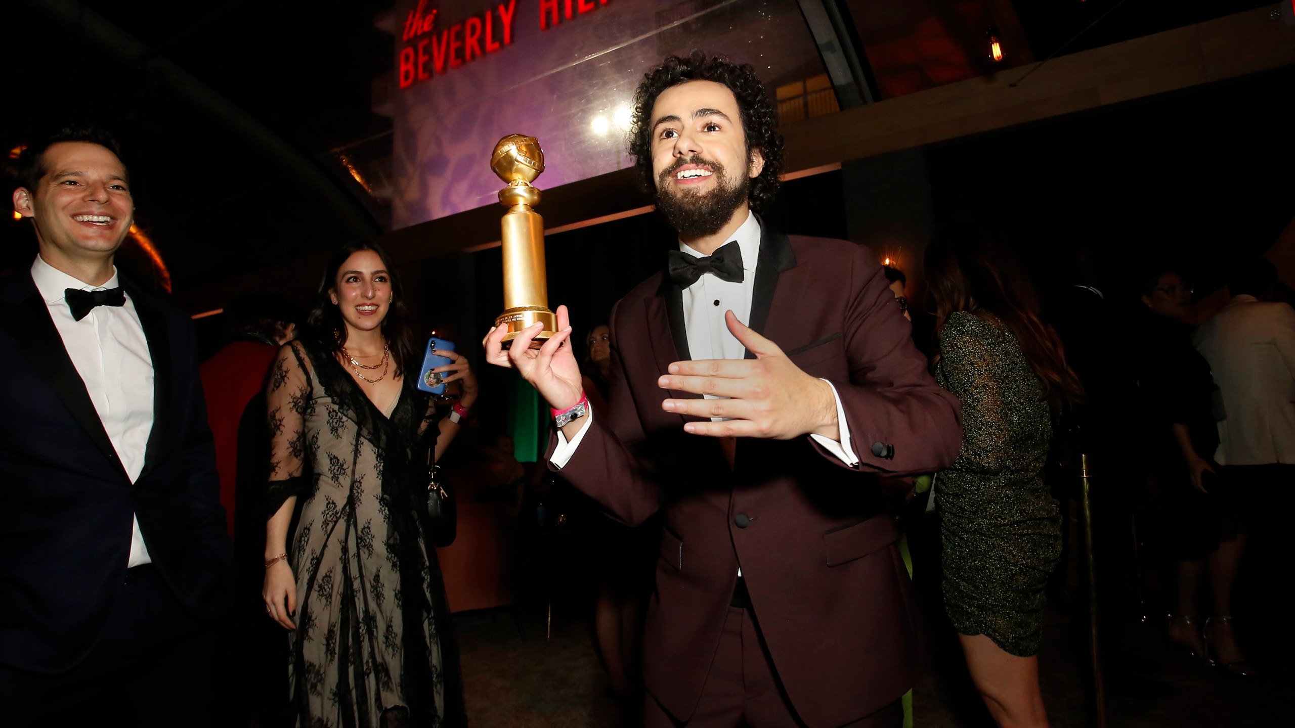 Ramy Youssef, Golden Globe winner for Best Performance by an Actor in a Television Series - Musical or Comedy, attends the 2020 Walt Disney Company Post-Golden Globe Awards Show celebration at The Beverly Hilton Hotel on January 5, 2020. (Rachel Murray/Getty Images for Hulu)