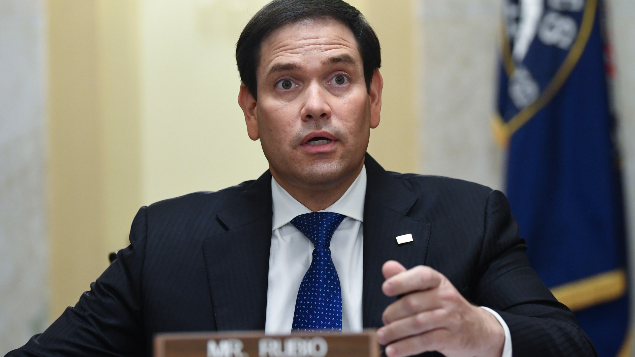 Committee Chairman and U.S. Sen. Marco Rubio (R-FL) speaks at the Senate Small Business and Entrepreneurship Hearings to examine implementation of Title I of the CARES Act on Capitol Hill in Washington, D.C. on June 10, 2020. (KEVIN DIETSCH / POOL / AFP via Getty Images)