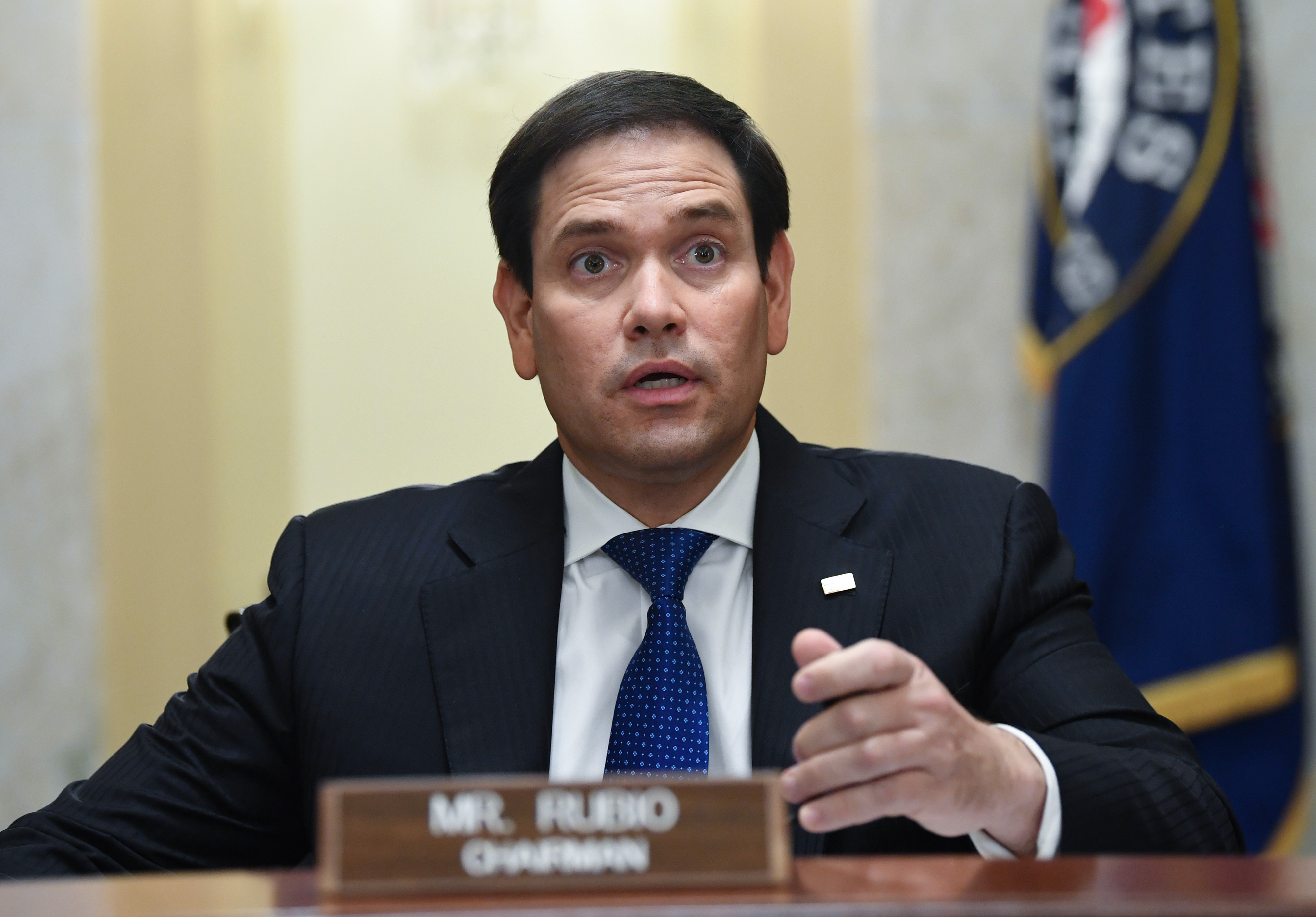 Committee Chairman and U.S. Sen. Marco Rubio (R-FL) speaks at the Senate Small Business and Entrepreneurship Hearings to examine implementation of Title I of the CARES Act on Capitol Hill in Washington, D.C. on June 10, 2020. (KEVIN DIETSCH / POOL / AFP via Getty Images)