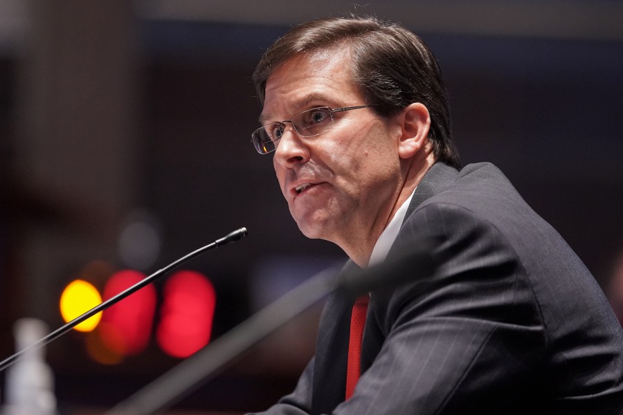 Secretary of Defense Mark Esper testifies during a House Armed Services Committee hearing on July 9, 2020. (GREG NASH/AFP via Getty Images)