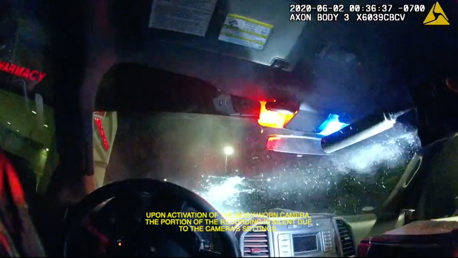 Video released by the Vallejo Police Department shows a detective in a pickup truck firing a rifle through the windshield on June 2 in Vallejo.