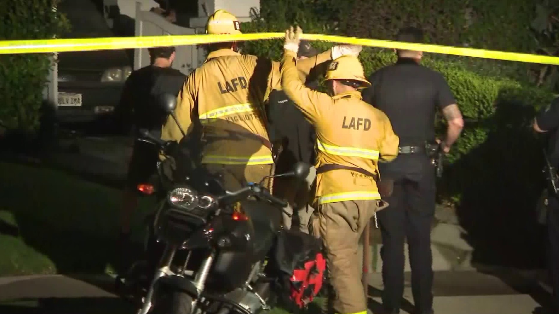 A body was discovered following a fire in the Fairfax neighborhood of Los Angeles on July 1, 2020. (KTLA)