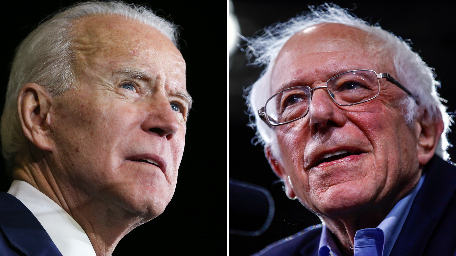 Presumptive Democratic nominee Joe Biden and and Sen. Bernie Sanders of Vermont are pictured. (Getty Images via CNN)