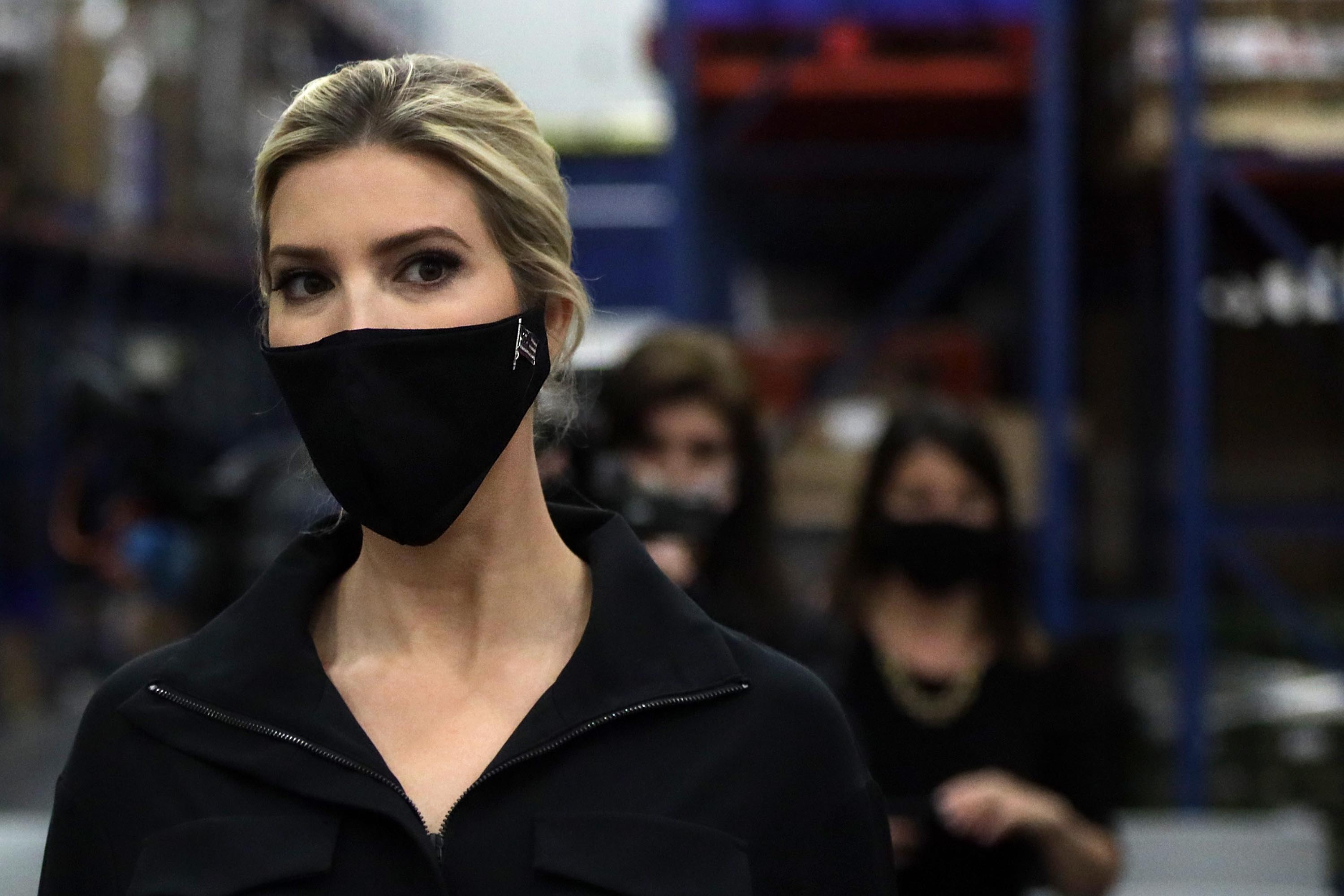 Ivanka Trump, first daughter and adviser to President Donald Trump, tours the distribution center of Coastal Sunbelt Produce May 15, 2020, in Laurel, Maryland. (Alex Wong/Getty Images)