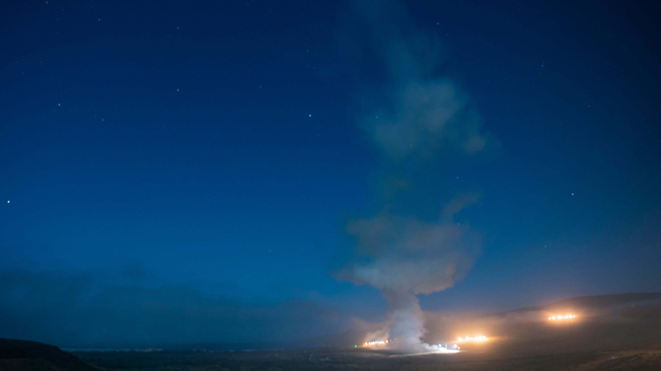 An Air Force Global Strike Command unarmed Minuteman III intercontinental ballistic missile launches during an operational test at 12:21 a.m. Tuesday, Aug. 4, 2020, at Vandenberg Air Force Base, California. (Senior Airman Hanah Abercrombie/U.S. Air Force via AP)