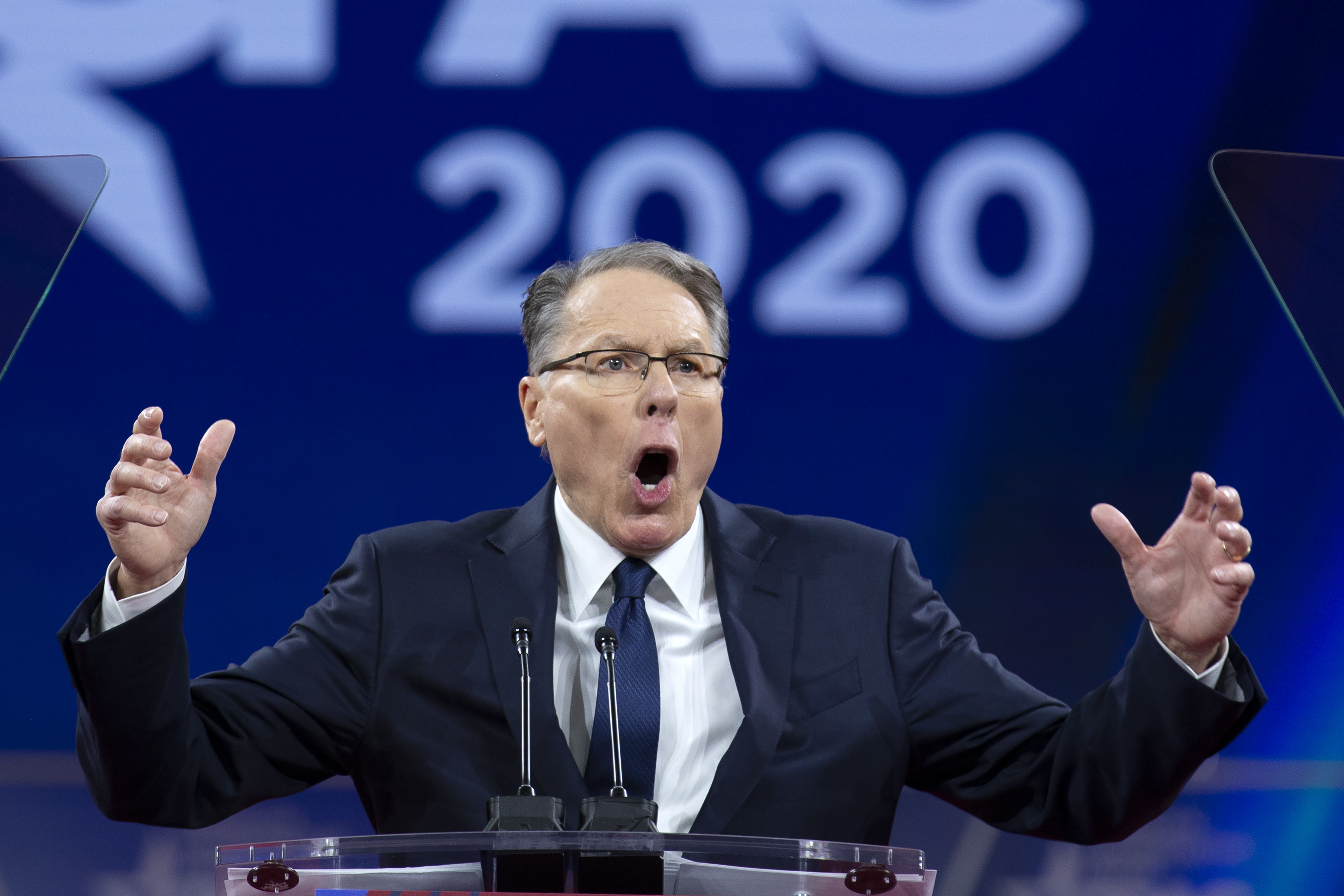 National Rifle Association Executive Vice President and CEO Wayne LaPierre speaks at Conservative Political Action Conference, CPAC 2020, at the National Harbor, in Oxon Hill, Md., on Feb. 29, 2020. (Jose Luis Magana / Associated Press)