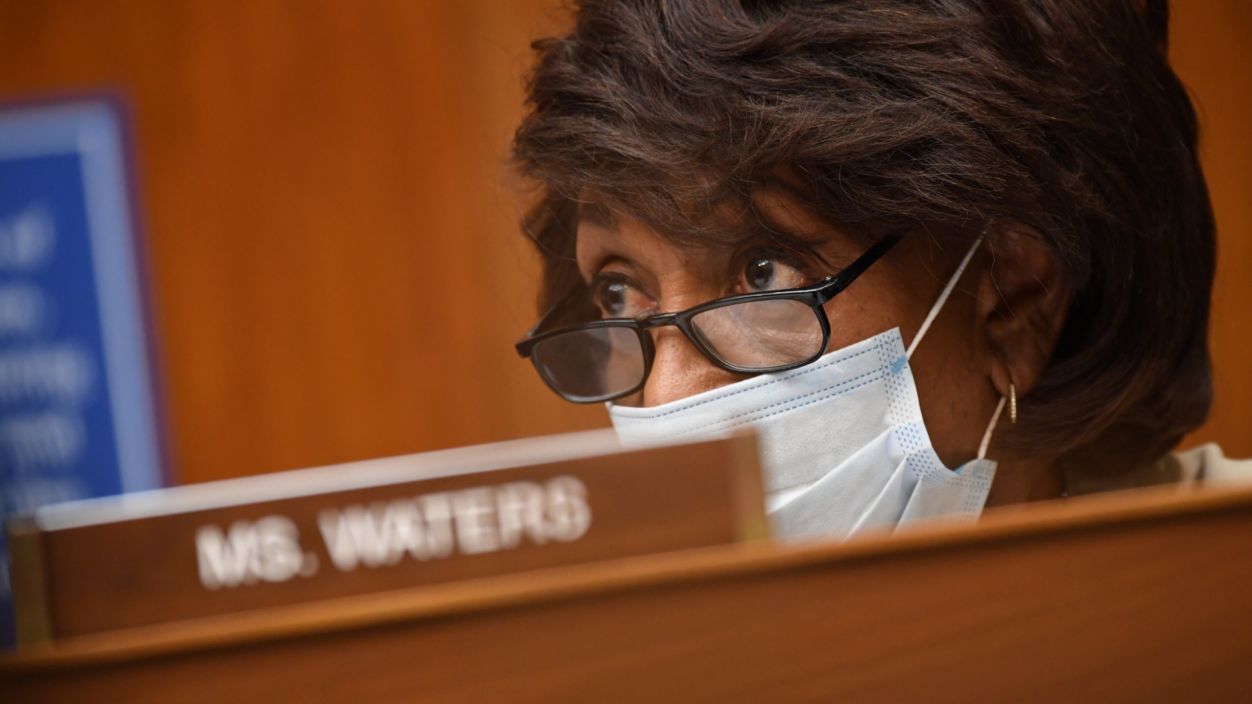 Rep. Maxine Waters (D-CA) listens to testimony during a House Subcommittee on the Coronavirus Crisis hearing on Capitol Hill on July 31, 2020 in Washington, D.C. (Kevin Dietsch-Pool/Getty Images)