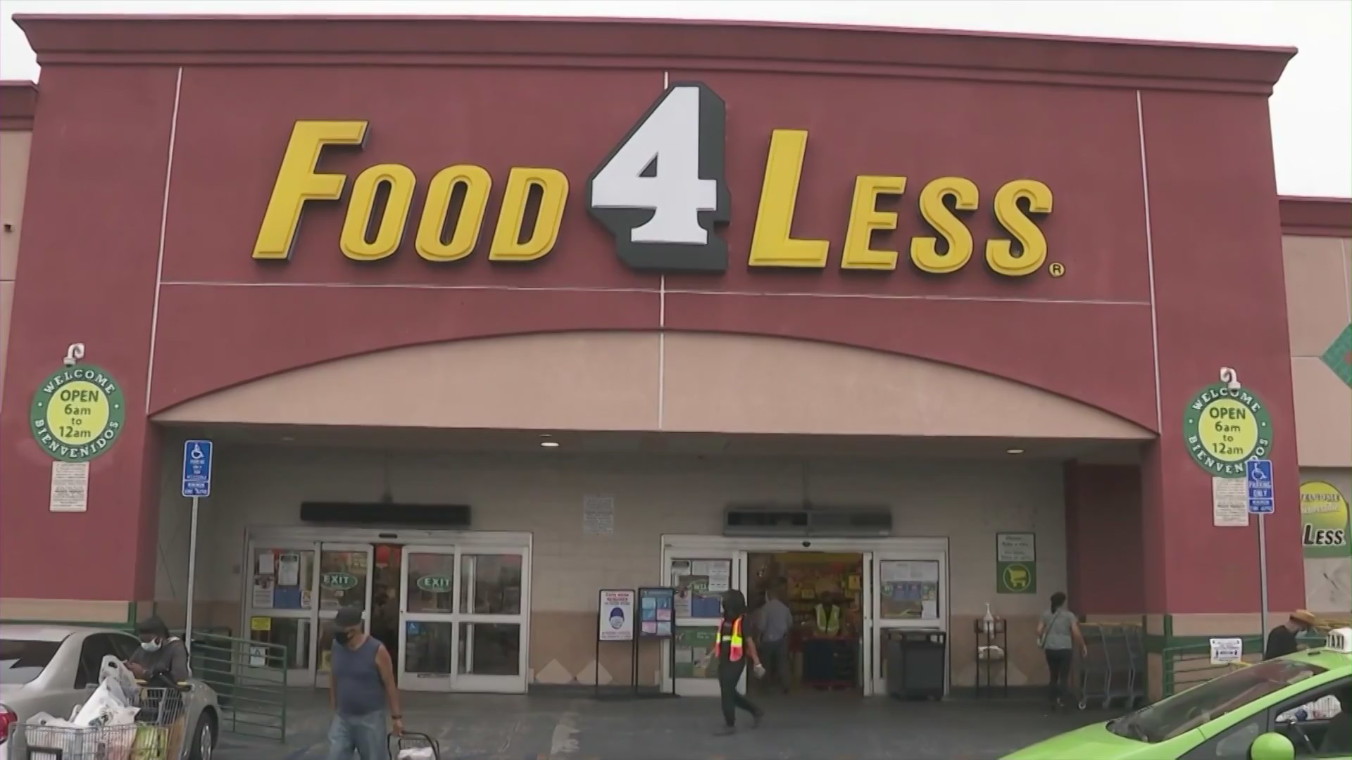 A Food4Less location on 1700 W. Sixth St. in the Westlake District is seen on Aug. 10, 2020. (KTLA)