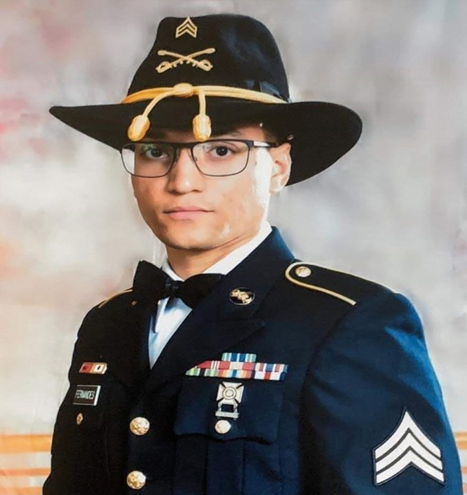 The U.S. Army released this photo of 23-year-old Fort Hood soldier Elder Fernandes.