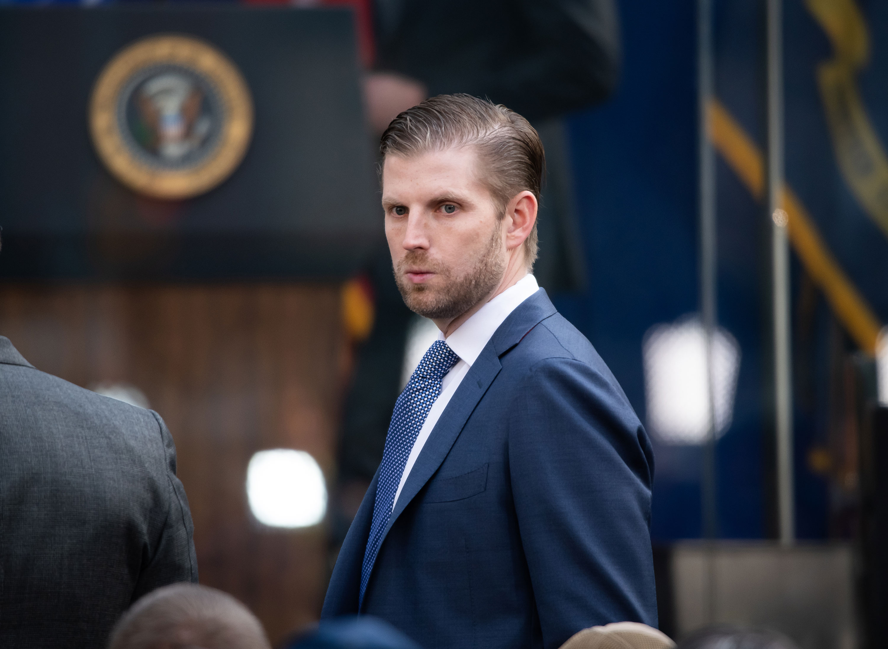 Eric Trump attends the Veterans Day Parade opening ceremony on Nov. 11, 2019 in New York City. (Noam Galai/Getty Images)