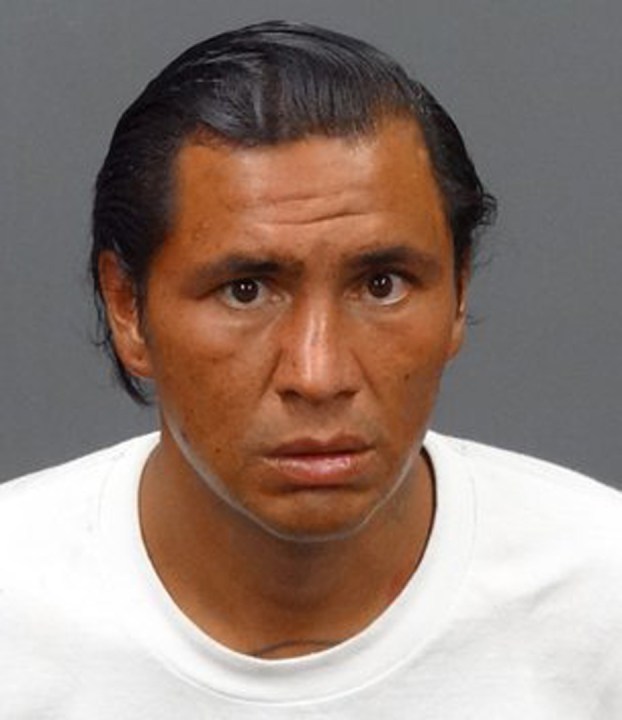 Edger Morelos is seen in a booking photo released by the Irwindale Police Department on Aug. 10, 2020.