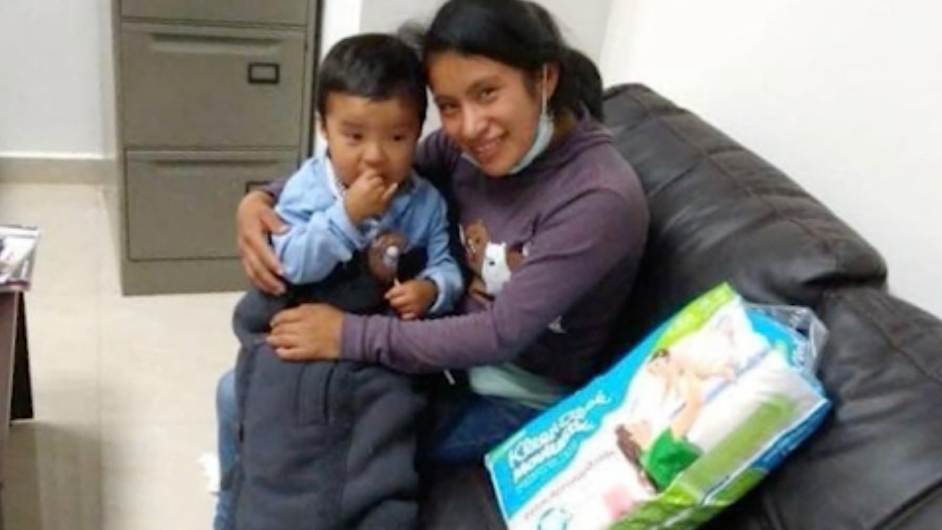 Dylan Esaú and his mother, Juana Perez, are seen in a photo released by the Chiapas Attorney General’s Office and distributed by CNN.