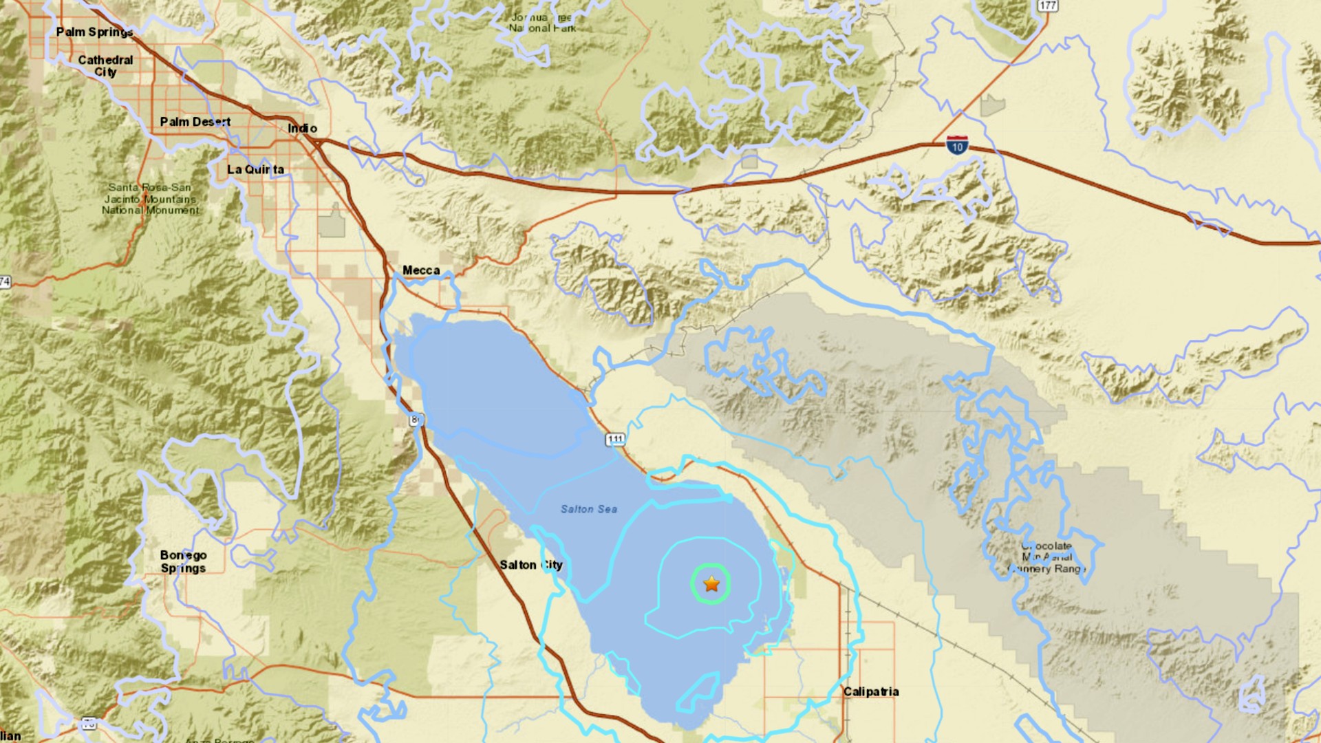 A 4.6 magnitude earthquake was reported at 8:56 a.m. 7 miles from Bombay Beach. (U.S. Geological Survey)