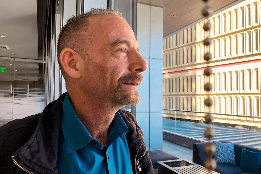 This March 4, 2019 file photo shows Timothy Ray Brown in Seattle. (AP Photo/Manuel Valdes, File)