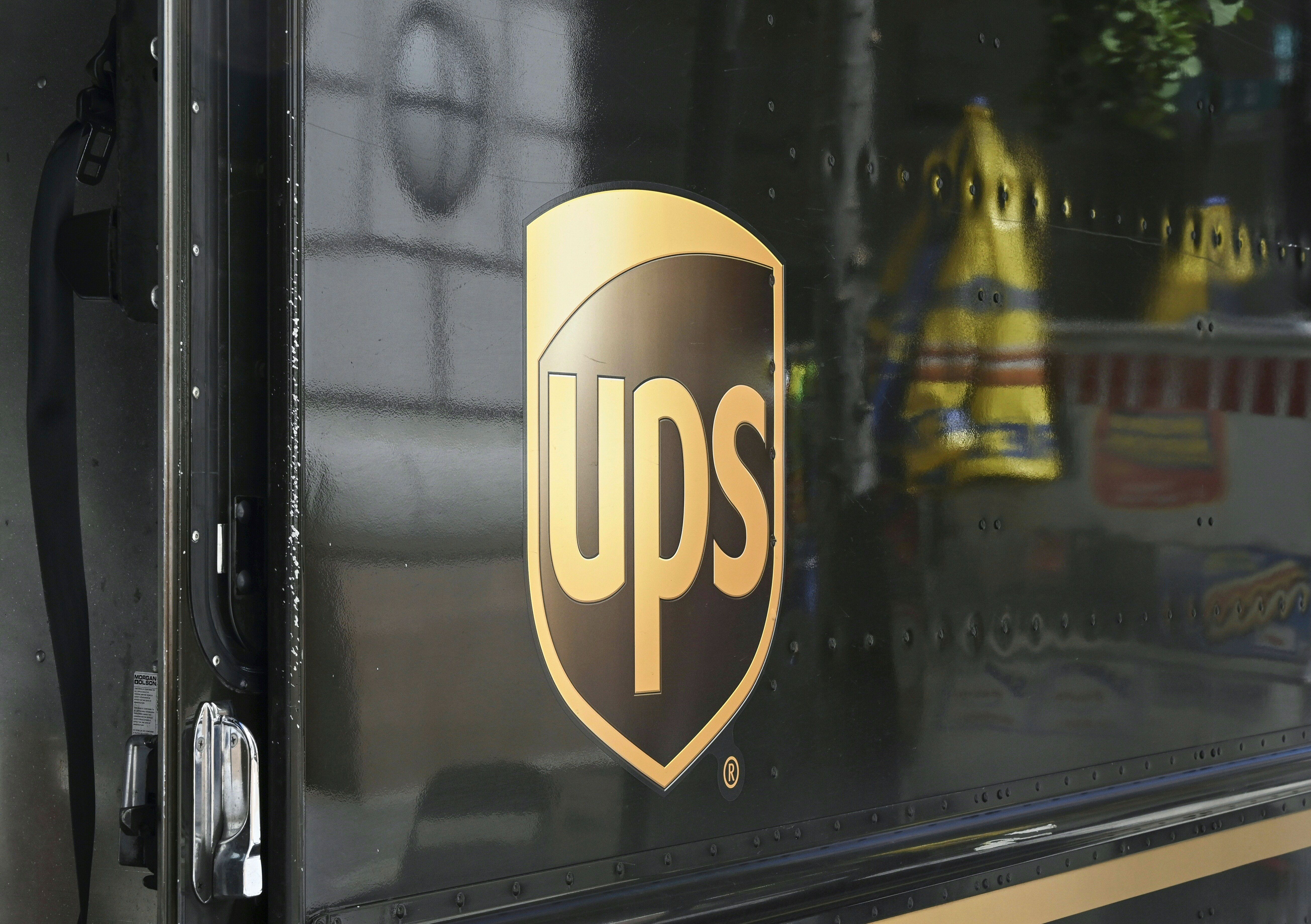 A UPS truck sits on a street in Washington, DC June 11, 2019. (EVA HAMBACH/AFP via Getty Images)