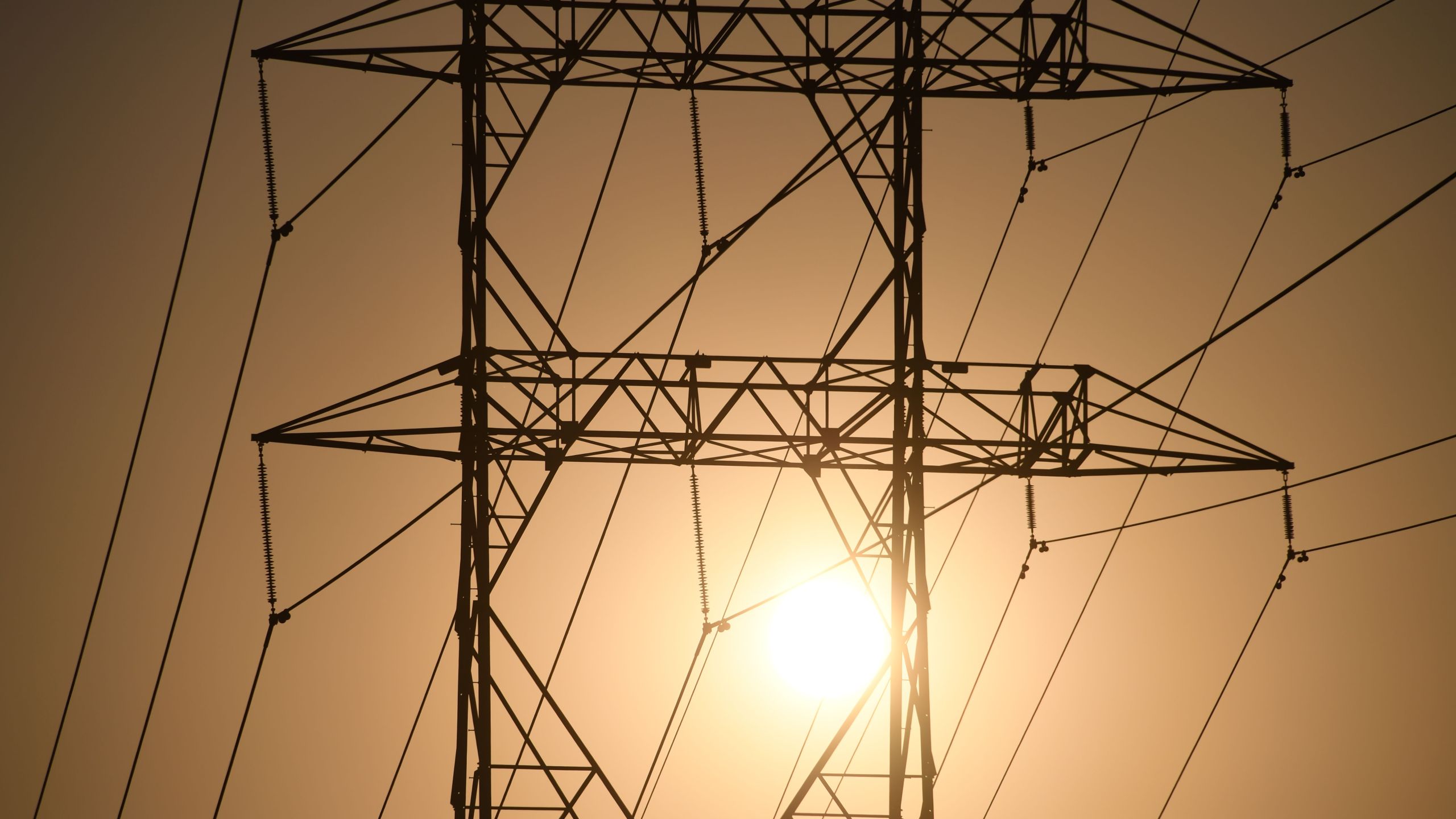 Electrical power line towers in Los Angeles