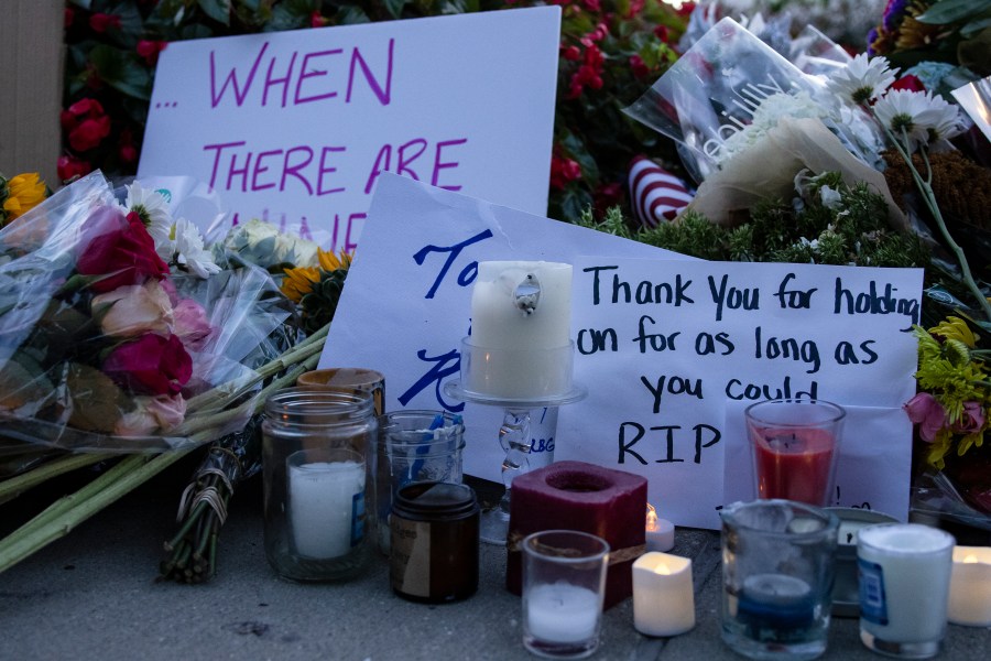 Mourners created a memorial in front of the U.S. Supreme Court in honor of Supreme Court Justice Ruth Bader Ginsburg on Sept. 19, 2020 in Washington, D.C. (Samuel Corum/Getty Images)