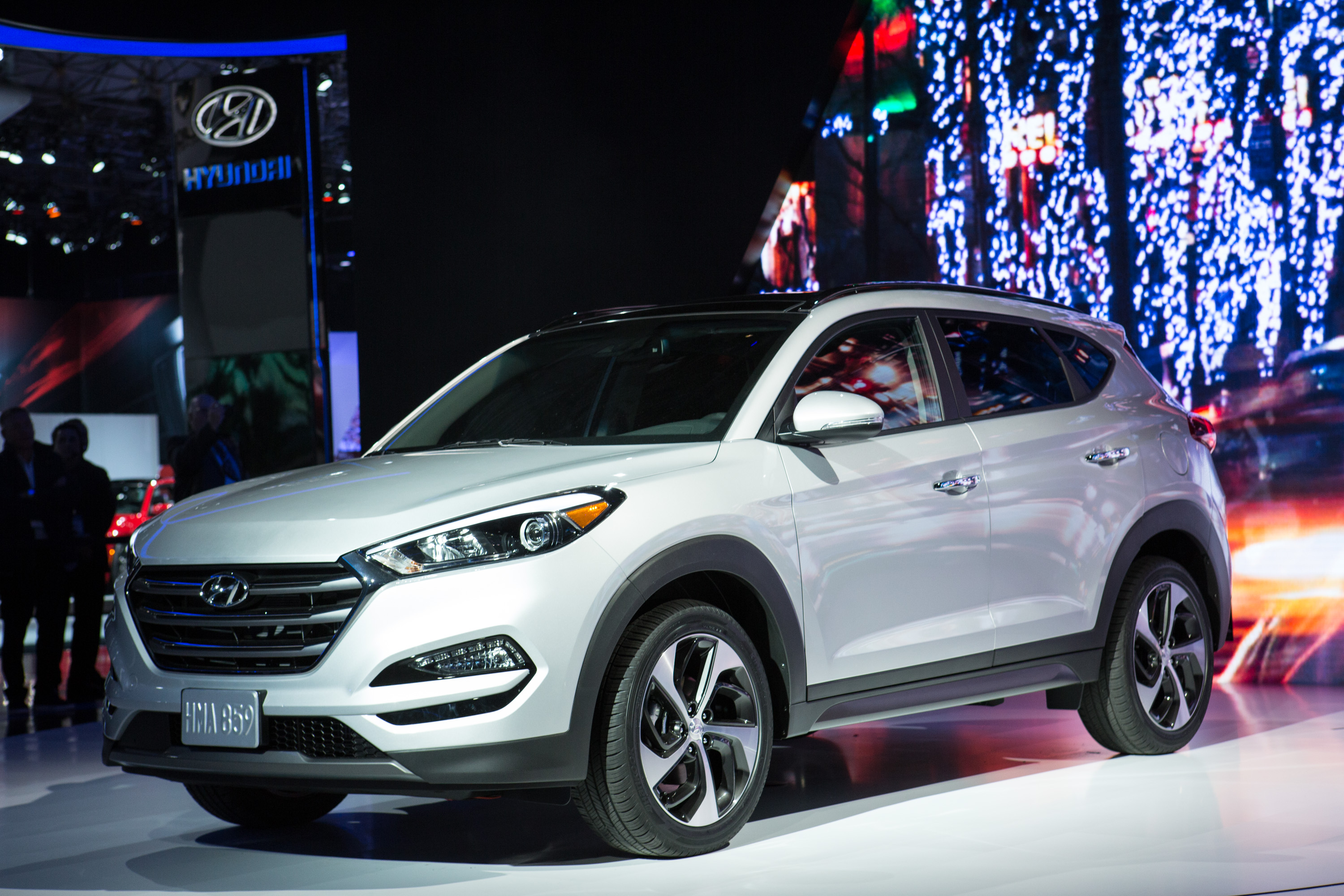 Hyundai Motor America introduces the new Tucson model at the New York International Auto Show at the Javits Center on April 1, 2015 in New York City. (Kevin Hagen/Getty Images)