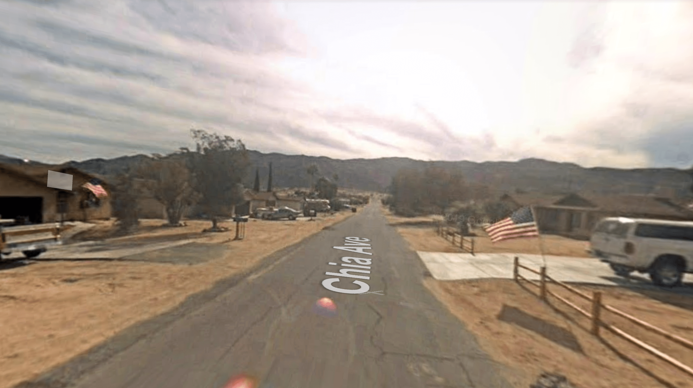 The 6100 block of Chia Ave in Twentynine Palms is seen in a Google Maps Street View image.