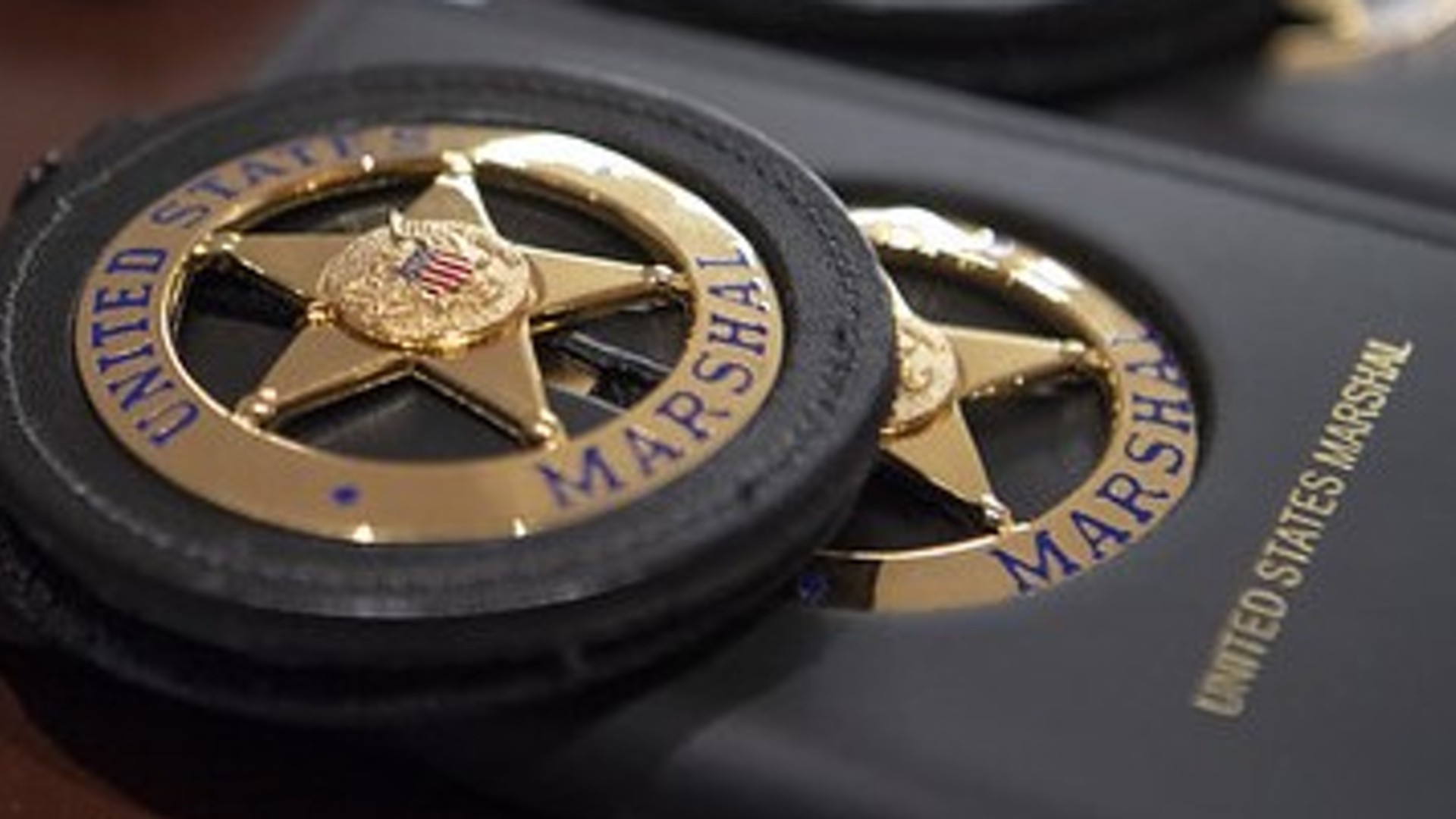 A U.S. Marshals badge is seen in a photo posted to the agency's Twitter page.