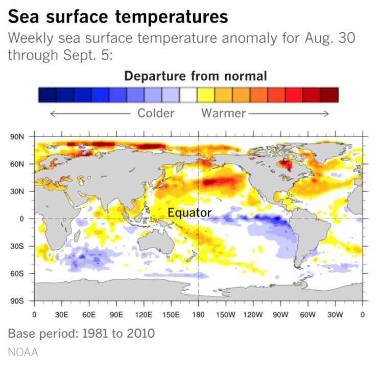 La Niña conditions have been building throughout the summer.(Paul Duginski / Los Angeles Times)