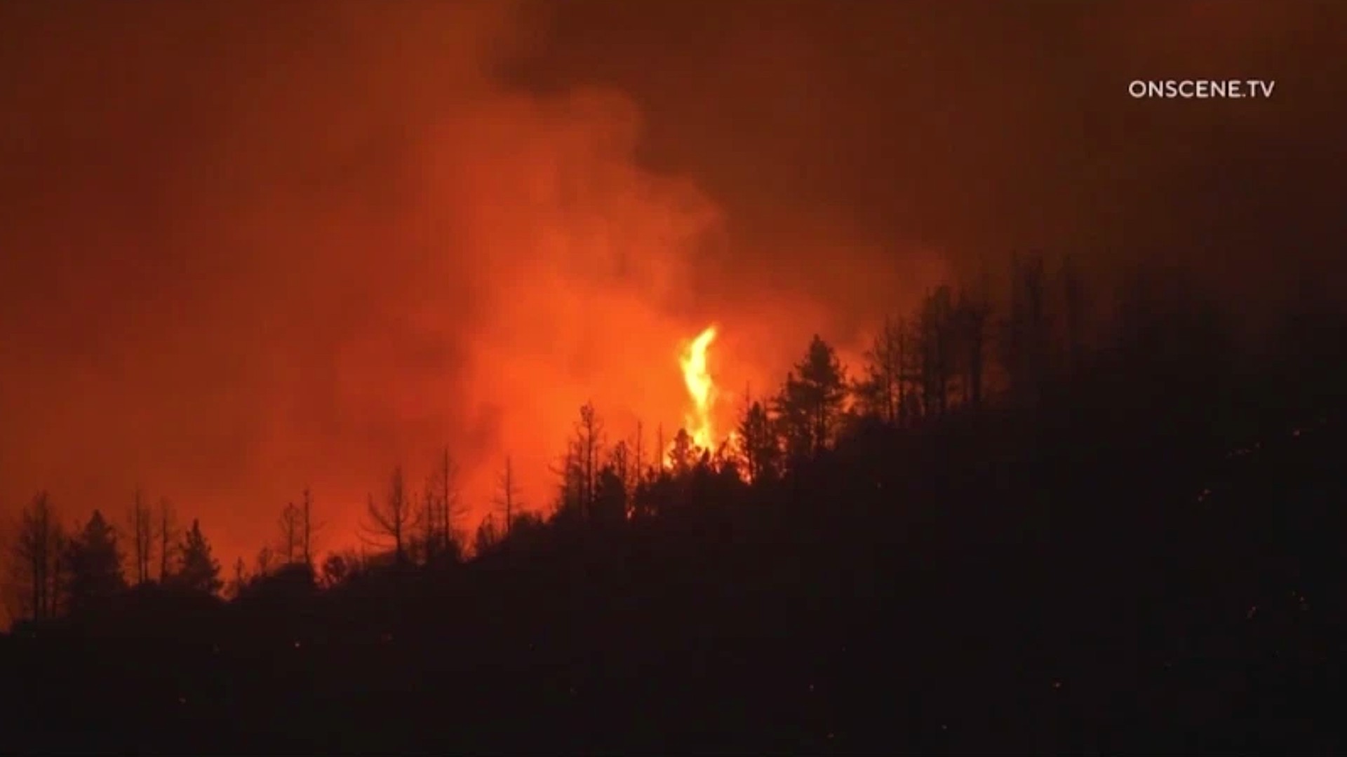 The El Dorado Fire burns in San Bernardino County. (OnScene.TV)