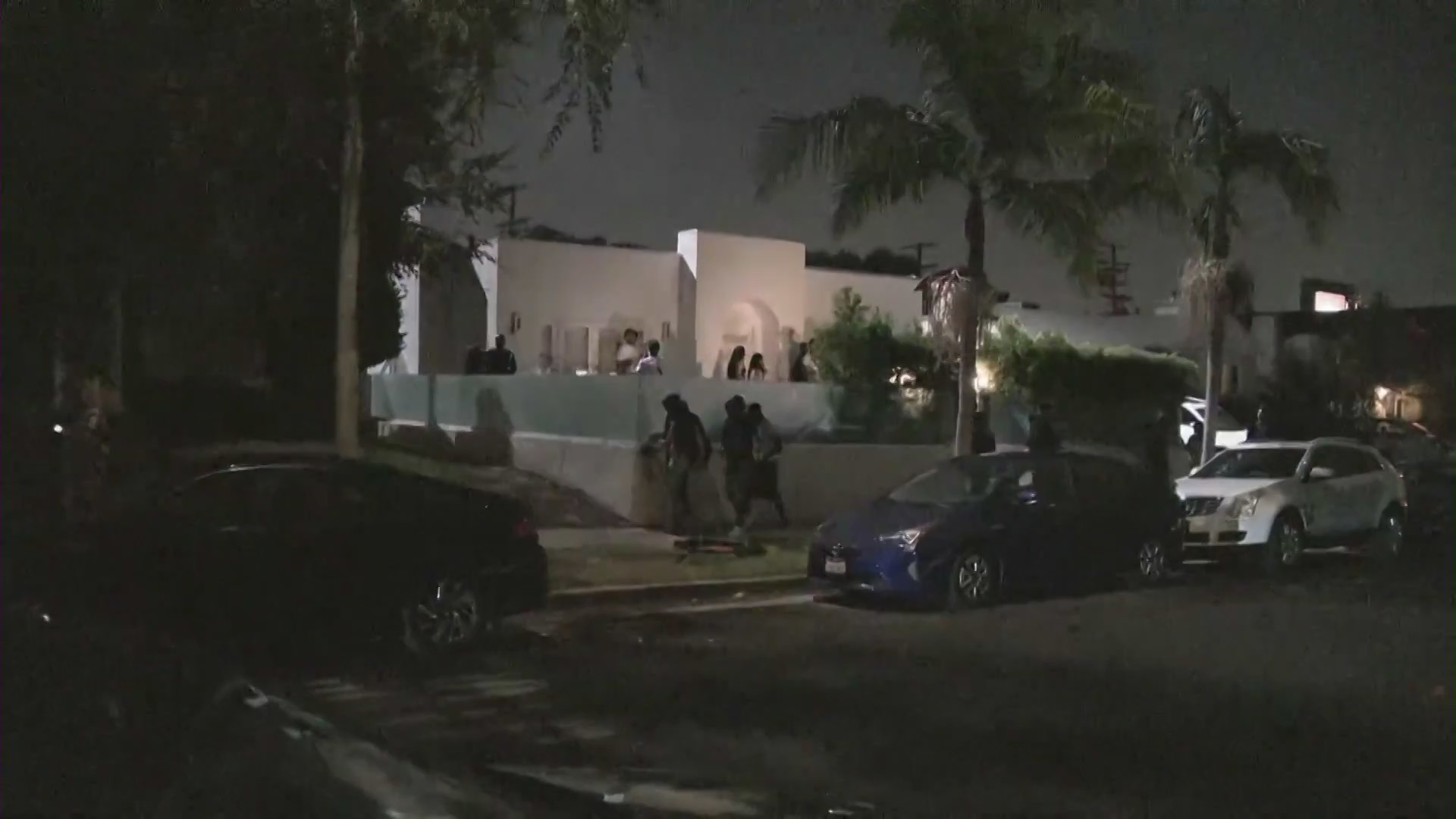 Police were called to a house party in the Fairfax area on Sept. 1, 2020. (KTLA)