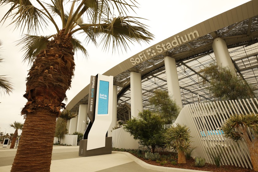 The exterior of SoFi Stadium in Inglewood is seen in this undated photo. (Al Seib/Los Angeles Times)