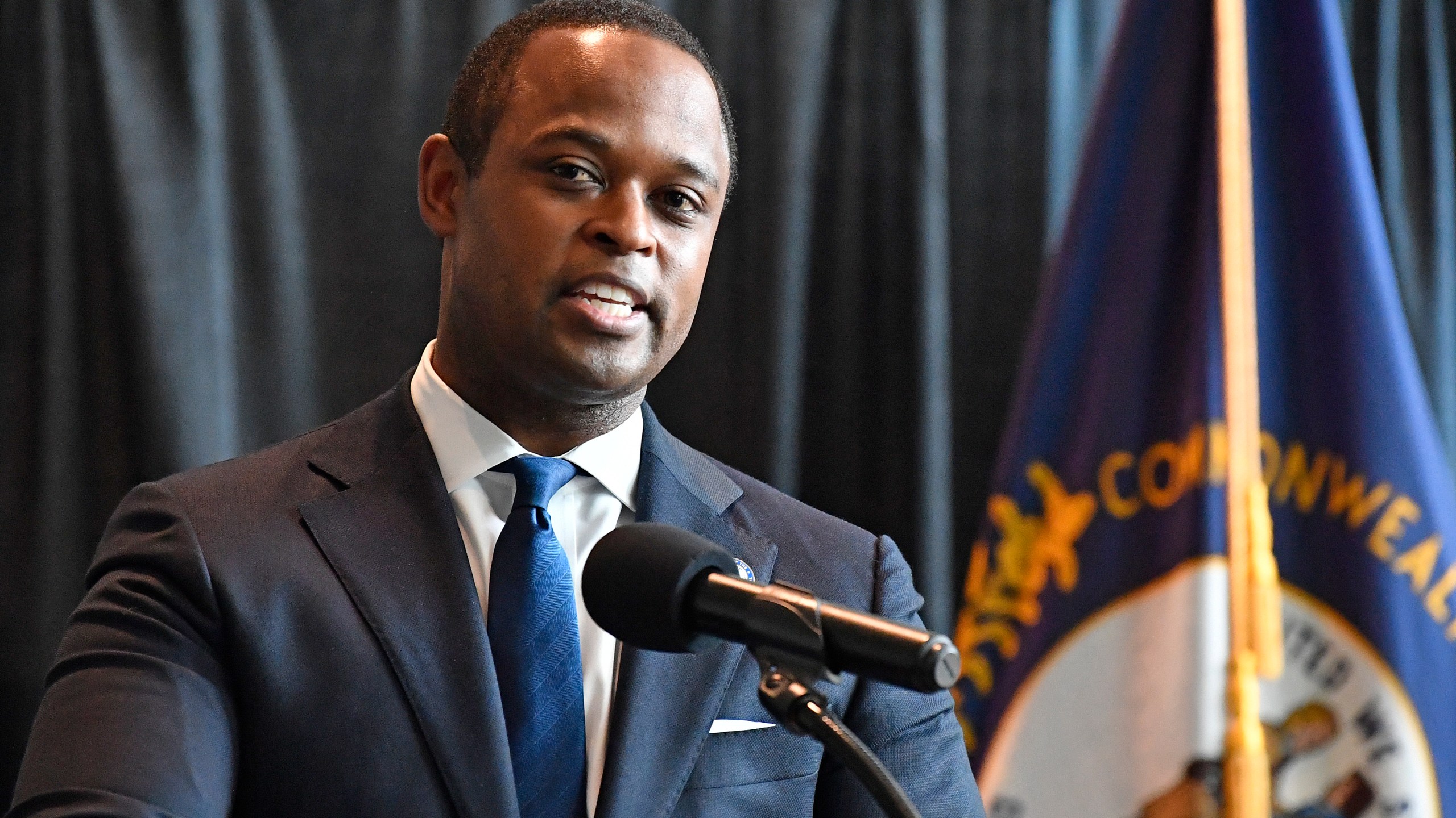 Kentucky Attorney General Daniel Cameron addresses the media following the return of a grand jury investigation into the death of Breonna Taylor, in Frankfort, Ky., Wednesday, Sept. 23, 2020. (Timothy D. Easley/AP Photo)