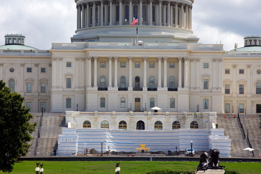 The West Front of the U.S. Capitol is seen on Aug. 7, 2020, in Washington D.C. (AP Photo/Jon Elswick)