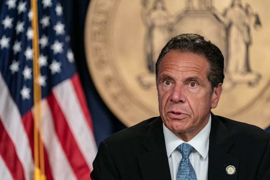 New York Gov. Andrew Cuomo speaks during the daily media briefing at the Office of the Governor of the State of New York on July 23, 2020 in New York City. (Jeenah Moon/Getty Images)